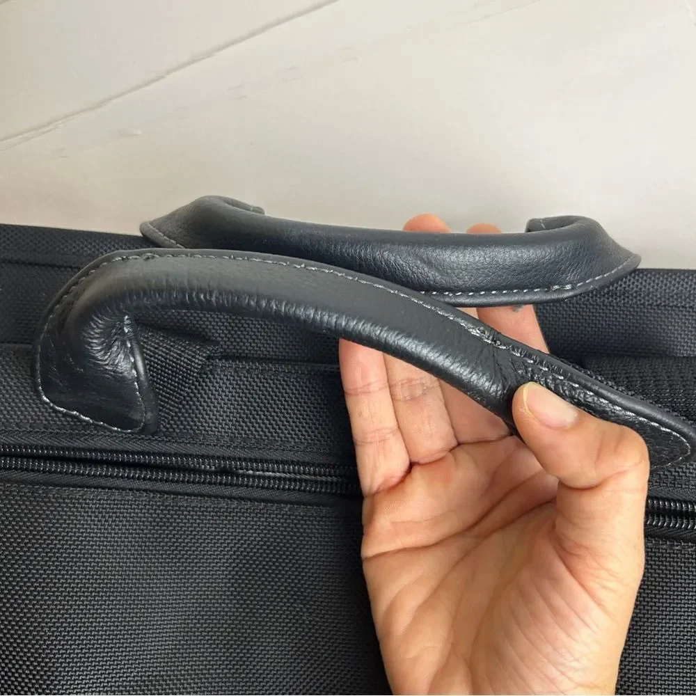 Tumi Black laptop case Durable light worn 17”x13”